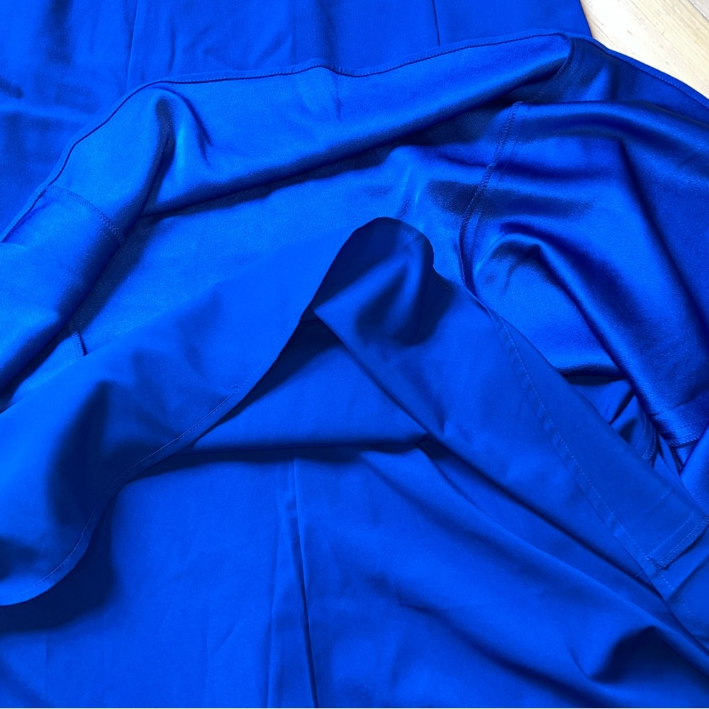 NWT MM LaFleur Elegant Blue Sleeveless Dress size four (4) - Picture 6 of 12